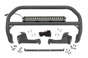 51042 | Rough Country Nudge Bar For Ford Bronco Sport 4WD | 2021-2023 | Black Series 20" Single Row Light Bar With White DRL