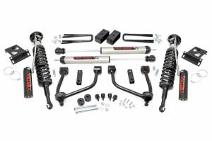 76857 | Rough Country 3.5 Inch Toyota Tundra 2/4WD (2007-2021) | Aluminum Finish, Front Vertex Adjustable Coilovers (4WD Only), Rear V2 Shocks