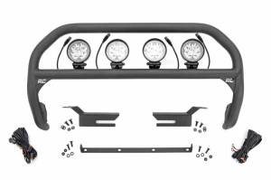 Rough Country - 51049 | Rough Country Nudge Bar For Ford Bronco 4WD | 2021-2023 | 4 Inch Round (4) LED Lights - Image 1