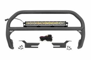 51048 | Rough Country Nudge Bar with 20 Inch Chrome Series Light Bar (2021-2024 Bronco 4WD)