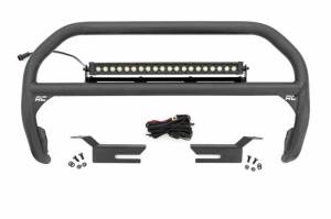 51047 | Rough Country Nudge Bar with 20 Inch Black Series Light Bar w/ White DRL (2021-2024 Bronco 4WD)