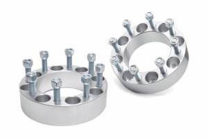 10098 | Rough Country 2 Inch 8X180 Wheel Spacers (2011-2025 Silverado, Sierra 2500 HD, 3500 HD 2WD/4WD)