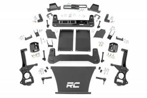 29900D | Rough Country 6 Inch Lift Kit Strut Spacers / Shock Extension Rear (2019-2024 Silverado, Sierra 1500 2WD/4WD | 2.7L, 3.0L Diesel Engine | Multi Leaf Springs | Adaptive Ride Models ONLY)