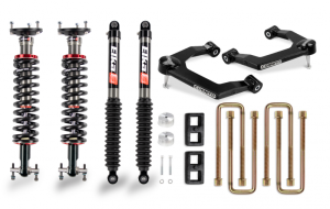 210-P1137 | Cognito 3 Inch Performance Leveling Lift Kit With Elka 2.0 IFP Shocks (2019-2024 Silverado, Sierra 1500 2WD/4WD)
