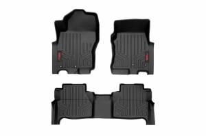 M-80515 | Rough Country Floor Mats Front & Rear For Crew Cab Nissan Frontier 2WD/4WD | 2022-2023