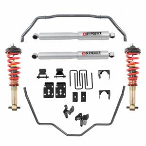 1054HK | Belltech 1 to 3.5 Front / 5.5 Inch Rear Complete Lowering Kit with Height Adjustable Coilovers & Sway Bars (2021-2023 F150 4WD)