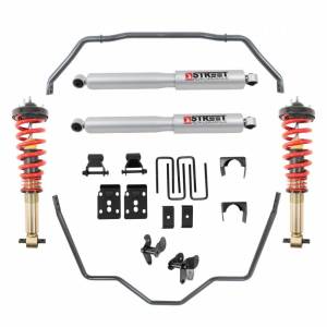 1054HK | Belltech 1 to 3.5 Front / 5.5 Inch Rear Complete Lowering Kit with Height Adjustable Coilovers & Sway Bars (2021-2024 F150 4WD)