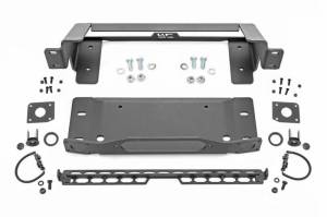 51066 | Rough Country High Winch Mount For Factory Modular Bumper Ford Bronco 4WD | 2021-2023 | Winch Mount Only, No Lights