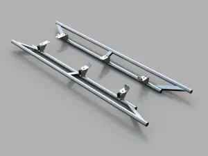 208971 | Traxda Rock Rails, DOM Seamless, Unfinished Raw Steel / Without Inner Plates (2017-2024 Rdigeline 2WD/4WD/AWD, 2016-2022 Pilot 2WD/4WD/AWD, 2016-2024 Passport 2WD/4WD/AWD)