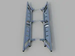 208972 | Traxda Rock Rails, Welded Seam Tube, Unfinished Raw Steel / Without Inner Plates (2017-2024 Rdigeline 2WD/4WD/AWD, 2016-2022 Pilot 2WD/4WD/AWD, 2016-2024 Passport 2WD/4WD/AWD)