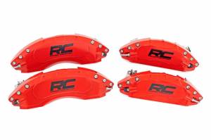 Rough Country - 71100A | Rough Country Caliper Front and Rear Covers For Chevrolet / GMC 1500 | 2014-2019 | Red - Image 1