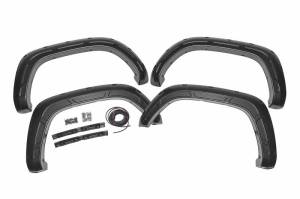 A-T11621 | Rough Country Defender Fender Flares For Toyota Tacoma 2/4WD (2016-2023) | Flat Black