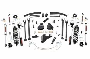 58458 | Rough Country 6 Inch Coilover Conversion Lift Kit With 4-LinK Setup For Ford F-250/F-350 Super Duty | 2008-2010 | Diesel, Rear V2 Shocks