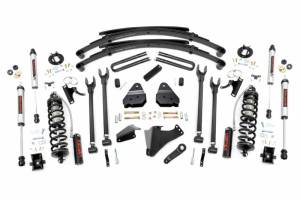 58258 | Rough Country 6 Inch Coilover Conversion Lift Kit With 4 Link Setup For Ford F-250/F-350 Super Duty | 2005-2007 | Diesel, Rear V2 Shocks