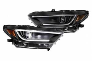LF410-ASM | Morimoto XB LED Headlights With Amber Side Marker For Ford Mustang, GT350, GT500 | 2015-2020 | Pair