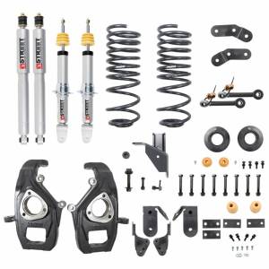 1062SP | Belltech 3 to 4 Inch Front / 4-5 Inch Rear Complete Lowering Kit with Street Performance Shocks (2019-2023 Ram 1500 2WD/4WD)