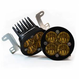 447721 | Baja Designs Squadron-R SAE Pocket Kit Amber Fog Lights For Jeep Wrangler JK | 2007-2018