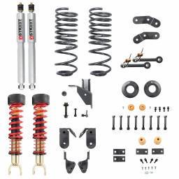 1061SPC | Belltech 1 to 3 Inch Front / 1 to 4 Inch Rear Complete Lowering Kit with Street Performance Coilover (2019-2023 Ram 1500 2WD/4WD)