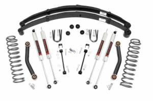 63340 | Rough Country 4.5 Inch Lift Kit RR Springs For Jeep Cherokee XJ 2/4WD | 1984-2001 | M1 Shocks