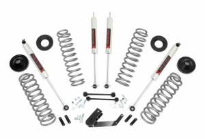 66940 | Rough Country 3.25 Inch Lift Kit For Jeep Wrangler JK Unlimited | 2007-2018 | M1 Shocks
