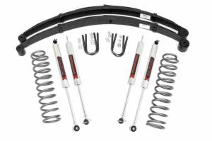 63040 | Rough Country 3 Inch Lift Kit For Jeep Cherokee XJ | 1984-2001 | M1 Shocks, Rear Leaf Springs