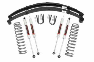 63040 | Rough Country 3 Inch Suspension Lift Kit with M1 Monotube Shocks Rear Leafs (1984-2001 Cherokee XJ 2WD/4WD)
