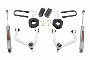 28830 | Rough Country 3.5 Inch Lift Kit With Aluminum Control Arms Struts Spacers / N3 Rear Shocks (2019-2025 Sierra 1500 2WD/4WD | Mono Leaf Spring)