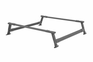 73115 | Rough Country Aluminum Bed Rack For Toyota Tacoma 2/4WD | 2005-2023 | Half Rack
