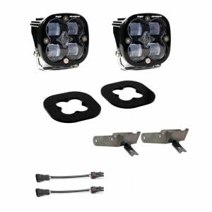 447730 | Baja Designs Squadron SAE Pocket Kit Fog Lights For Ford F-250/F-350 Super Duty | 2011-2016 | Pair, Clear