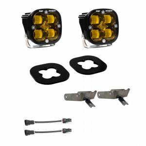 447731 | Baja Designs Squadron SAE Pocket Kit Fog Lights For Ford F-250/F-350 Super Duty | 2011-2016 | Pair, Amber