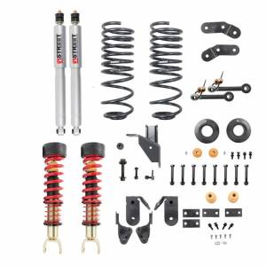 1063SPC | Belltech 1 to 3 Inch Front / 4 to 5 Inch Rear Complete Lowering Kit with Height Adjustable Front Coilovers (2019-2023 Ram 1500)