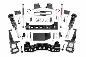 57541 | Rough Country 6 Inch Lift Kit For Ford F-150 4WD | 2014-2013 | M1 Struts With M1 Rear Shocks