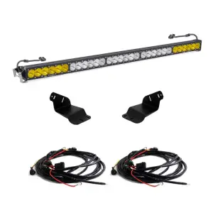 447759 | Baja Designs OnX6+ 50 Inch Roof Mount Dual Control LED Light Bar Kit For Ford Bronco | 2021-2023 | Multi-pattern Light, Toggle Wiring, Clear/Amber