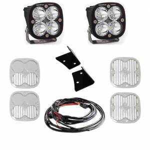 447796 | Baja Designs Squadron Sport A-Pillar LED Light Pod Kit For Jeep Wrangler JK | 2007-2018 | Spot Light Pattern, Clear