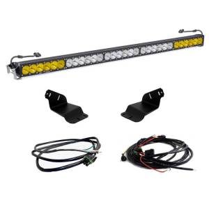 447759UP | Baja Designs OnX6+ 50 Inch Roof Mount Dual Control LED Light Bar Kit For Ford Bronco | 2021-2023 | Multi-pattern Light, Upfitter Wiring, Clear/Amber