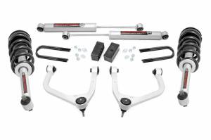 28831 | Rough Country 3.5 Inch Lift Kit With Aluminum Control Arms N3 Struts / N3 Rear Shocks (2019-2025 Sierra 1500 2WD/4WD | Mono Leaf Spring)