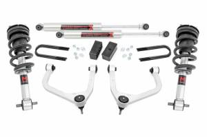 28840 | Rough Country 3.5 Inch Lift Kit With Aluminum Control Arms M1 Struts / M1 Rear Shocks (2019-2025 Sierra 1500 2WD/4WD | Mono Leaf Spring)