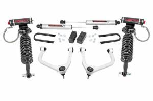 28857 | Rough Country 3.5 Inch Lift Kit With Aluminum Control Arms Vertex Coilovers / V2 Rear Shocks (2019-2025 Sierra 1500 2WD/4WD | Mono Leaf Spring)