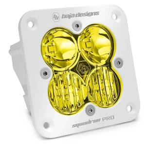 491013WT | Baja Designs Squadron Pro White Flush Mount LED Auxiliary Light Pod | Single Driving/Combo Light Pattern, Amber, Universal