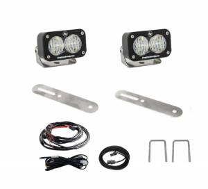 448082 | Baja Designs S2 Sport Auxiliary LED Light Pod For Toyota Tundra | 2022-2023 | Pair, Wide Cornering Light Pattern, Clear, Universal