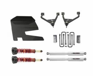 150212TPC | Belltech 4 Inch Complete Lift kit with Trail Performance Coilovers & Shocks (2019-2024 Silverado/Sierra 1500 2WD/4WD)