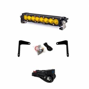 447038 | Baja Designs S8 10 Inch Shock Mount LED Light Bar Kit For Can-Am Maverick X3 | 2017-2022 | Driving/Combo Light Pattern, Amber
