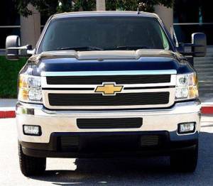 21114B | T-Rex Billet Series Grille | Horizontal | Aluminum | Black | 2 Pc | Overlay