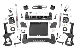 26631D | Rough Country 6 Inch Lift Kit Struts Spacers / N3 Rear Shocks (2019-2024 Sierra 1500 2WD/4WD | 2.7L, 3.0L Diesel Engine | Mono Leaf Springs)