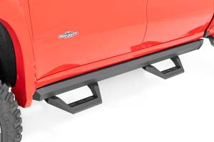 11003A | Rough Country SRX2 Adjustable Aluminum Step (2019-2025 Silverado, Sierra 1500 2WD/4WD | 2020-2025 Silverado, Sierra 2500 HD 2WD/4WD | Crew Cab)