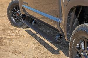 PSR50115 | Rough Country Power Retractable Running Boards With LED Lights (2007-2021 Tundra 2WD/4WD | Double Cab)