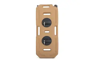 99063A | Rough Country Flat Fluid Containers with Lockable Mount | 20 Liter | Military Tan