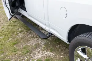 PSR050205 | Rough Country Power Retractable Running Boards With LED Lights (2009-2018 Ram 1500 2WD/4WD | Crew Cab)