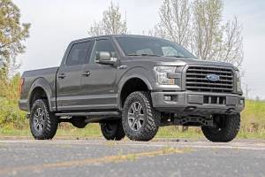 Rough Country - 55570 | 4 Inch Suspension Lift Kit w/ Strut Spacers, V2 Monotube Shocks (2015-2020 F150 4WD) - Image 3
