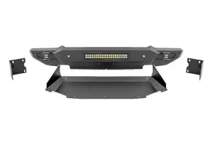 Rough Country - 10808A | Rough Country High Clearance Front Bumper With LED Lights & Skid Plate For Ram 1500 | 2019-2023 | Without Tow Hooks - Image 1